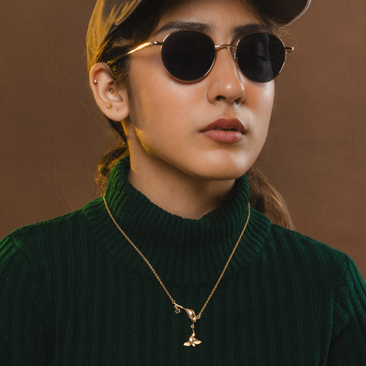 Corbett Jacaranda Flower Necklace