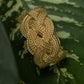 Braided Brass Statement Cuff Bracelet