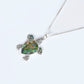 Turtle Charm Silver And Abalone Pendant