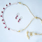 Ruby Pearl Delicate Necklace (Silver Plated)