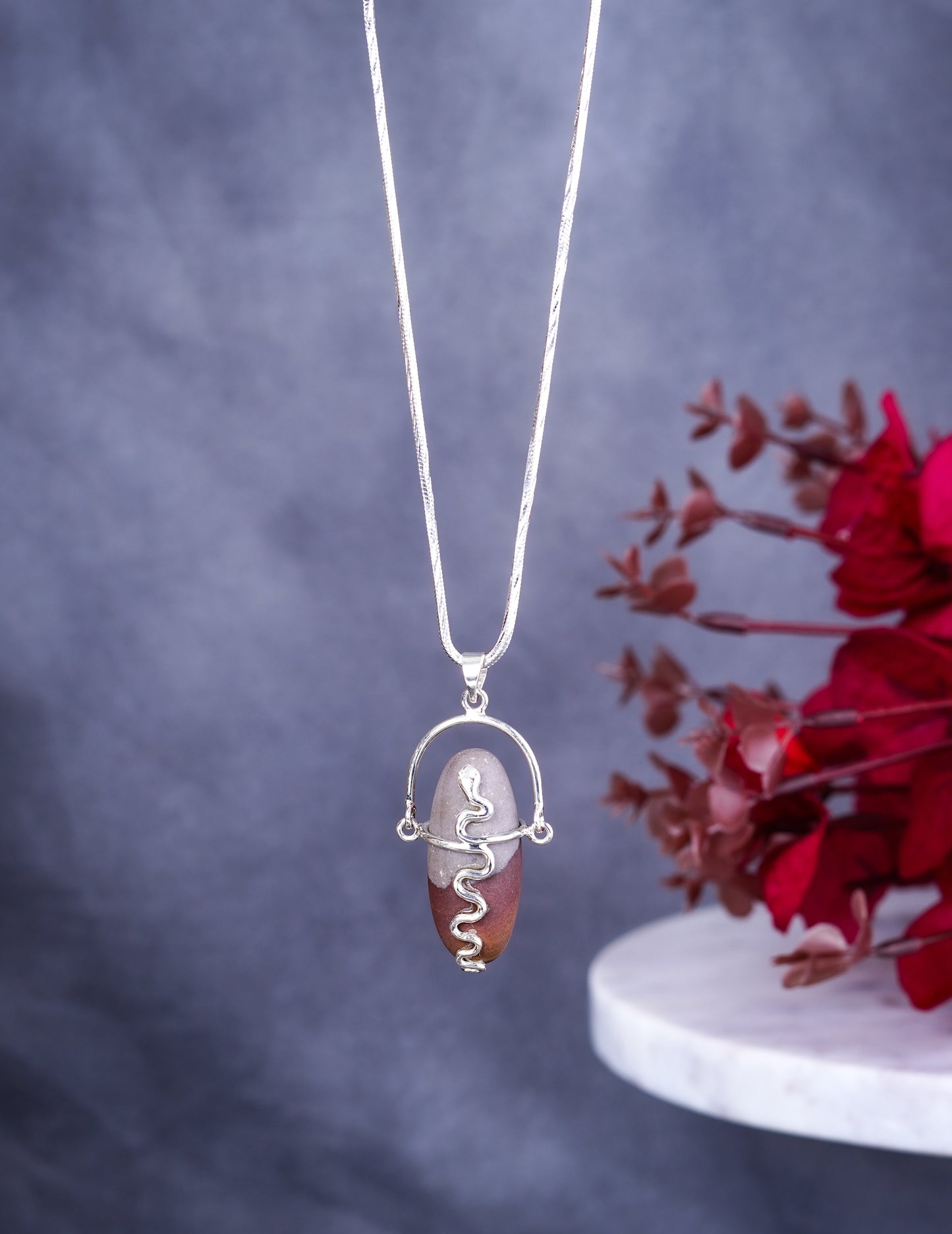 Shiva Lingam Silver Pendant