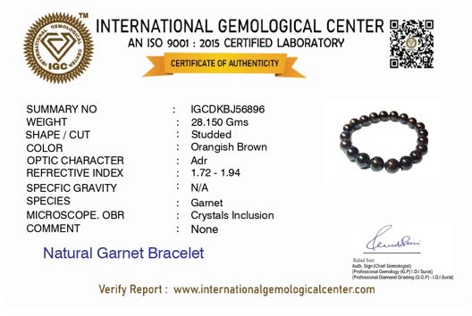 Garnet Beads Bracelet For Good Luck