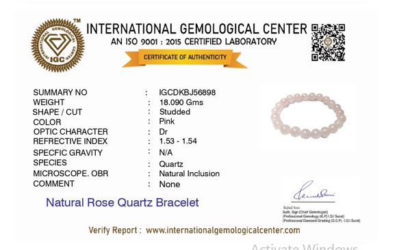 Rose Quartz Bracelet For Happiness And Abundance