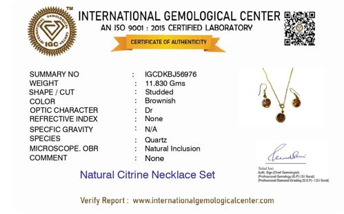 Uncut Round Citrine Set