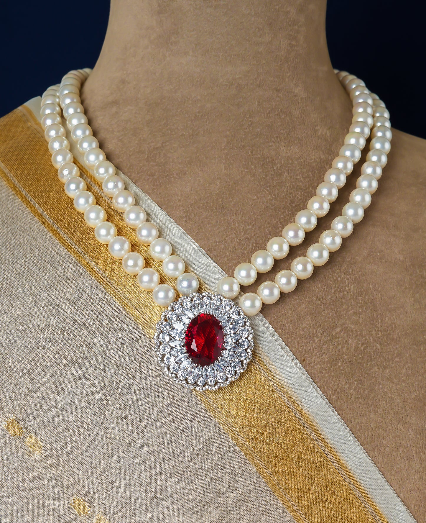 Sparkling Wine Pearl Necklace