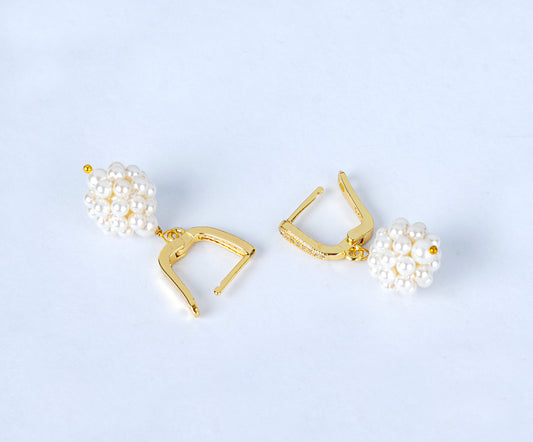Jasmine Pearl Golden Earrings