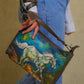 "Azzurro Horse" Hand Painted Crossbody Bag