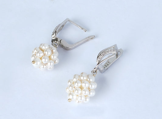 Jasmine Pearl Zircon Earrings