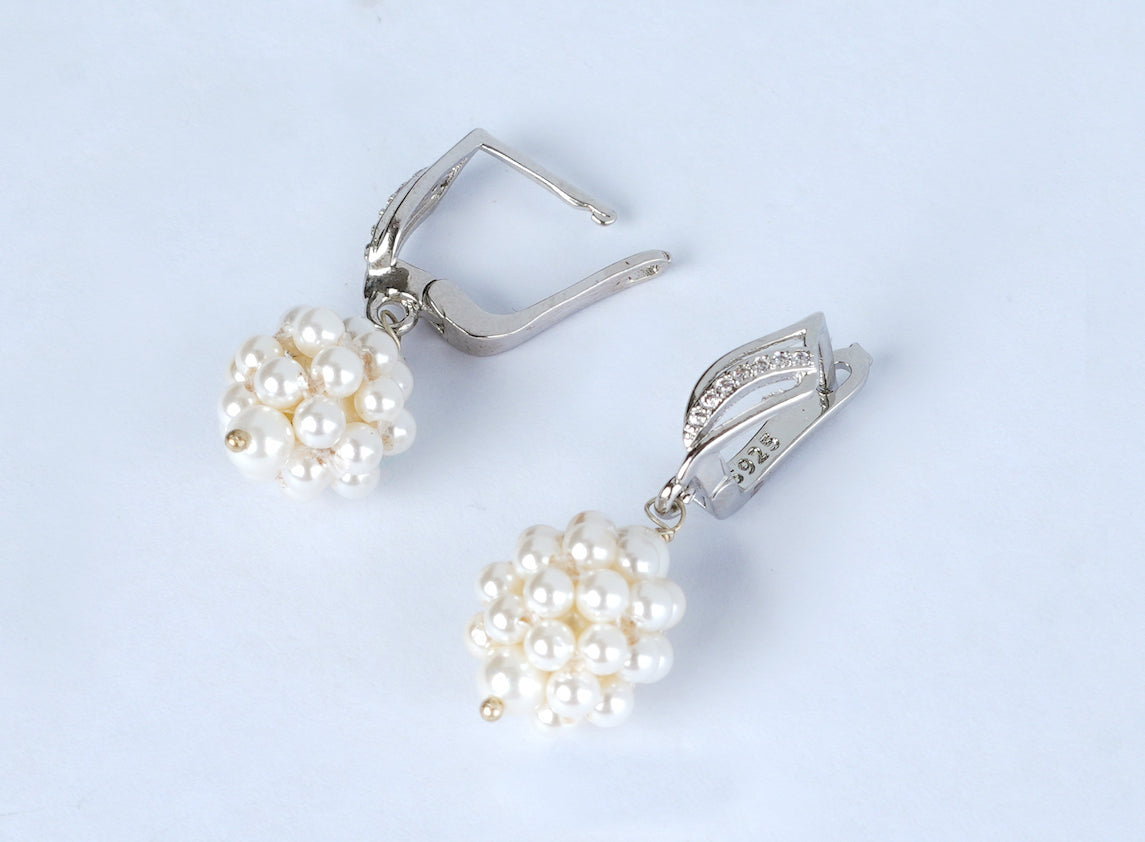 Jasmine Pearl Zircon Earrings