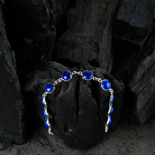 Lapis Lazuli And Silver Bracelet
