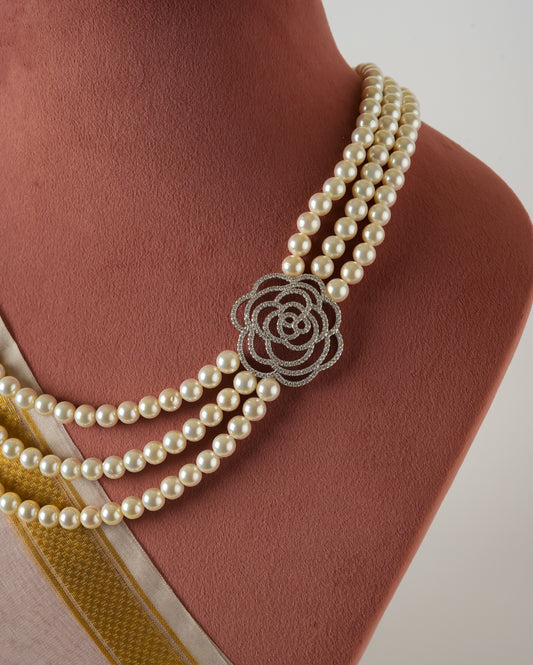 Wild Rose Pearl Necklace