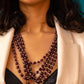 Pearl Rubies Multi Layered Necklace