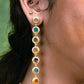 Raw Radiance Natural Uncut Semiprecious Stones Long Earrings