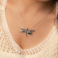Dragon Fly MOP Silver Pendant