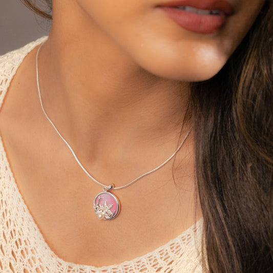 Deep Sea MOP Silver Pendant