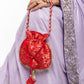 Red Brocade Potli