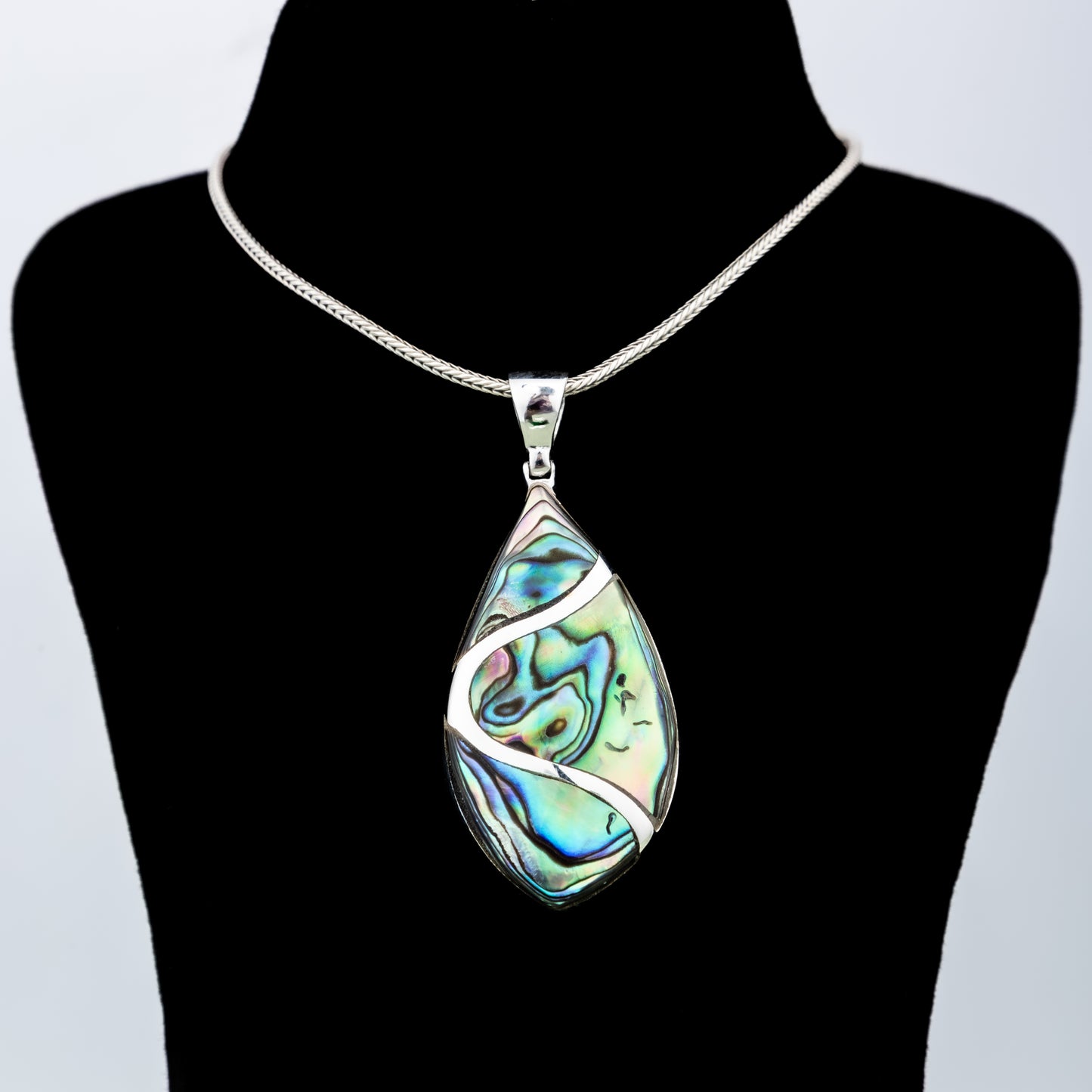MOP And Silver Drop Pendant
