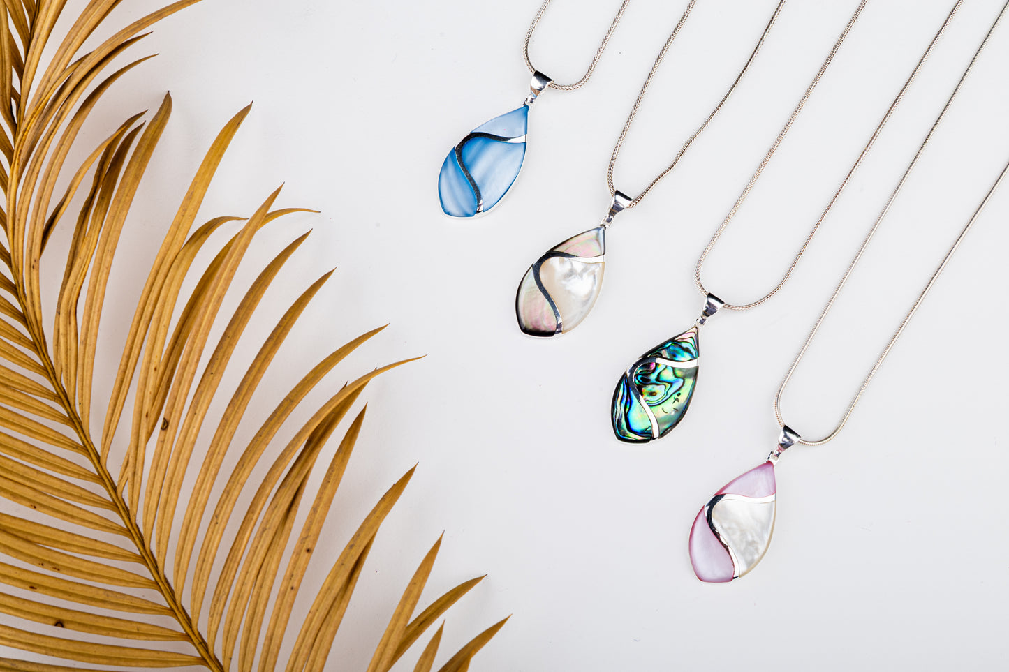 MOP And Silver Drop Pendant