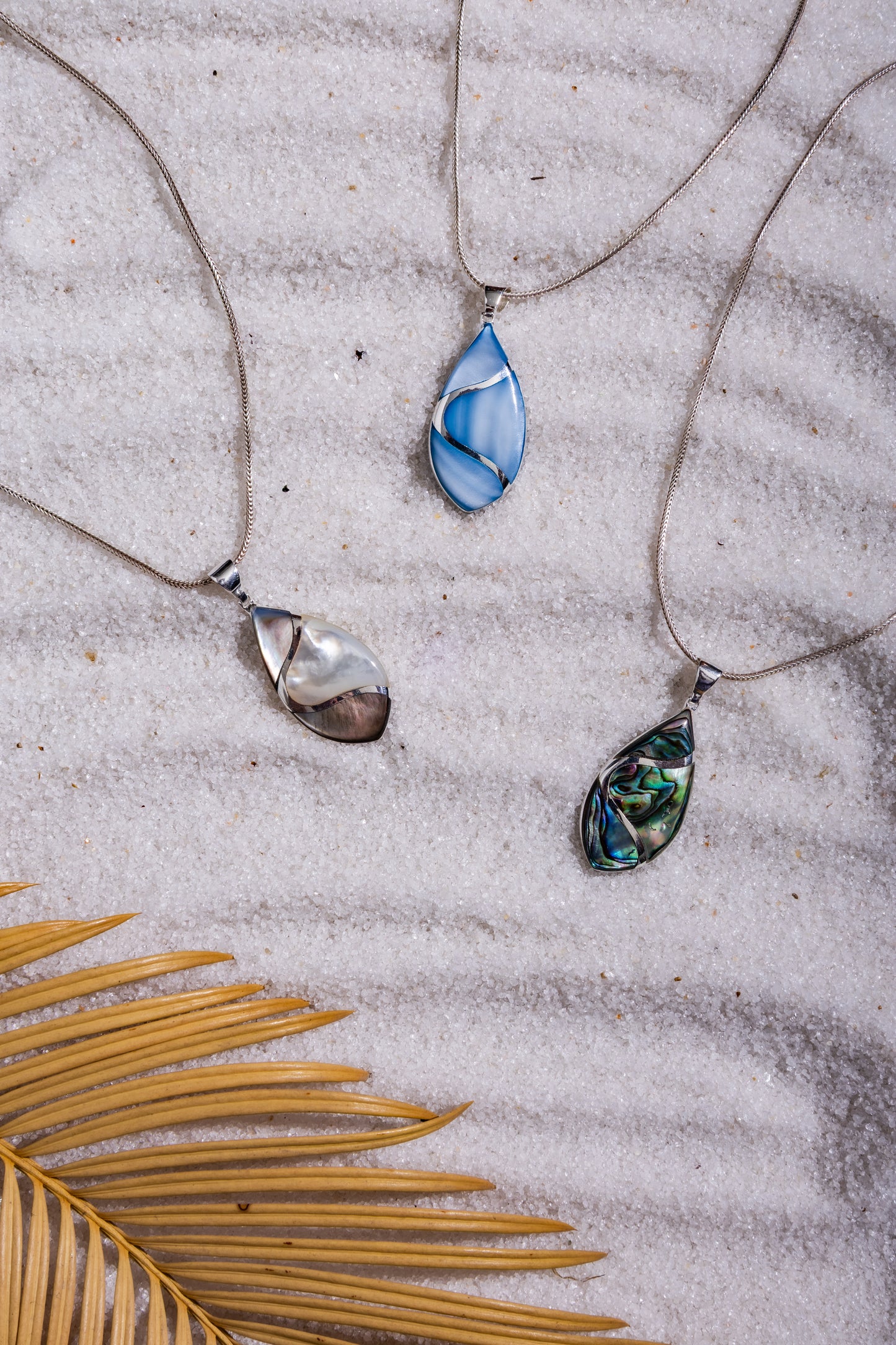 MOP And Silver Drop Pendant