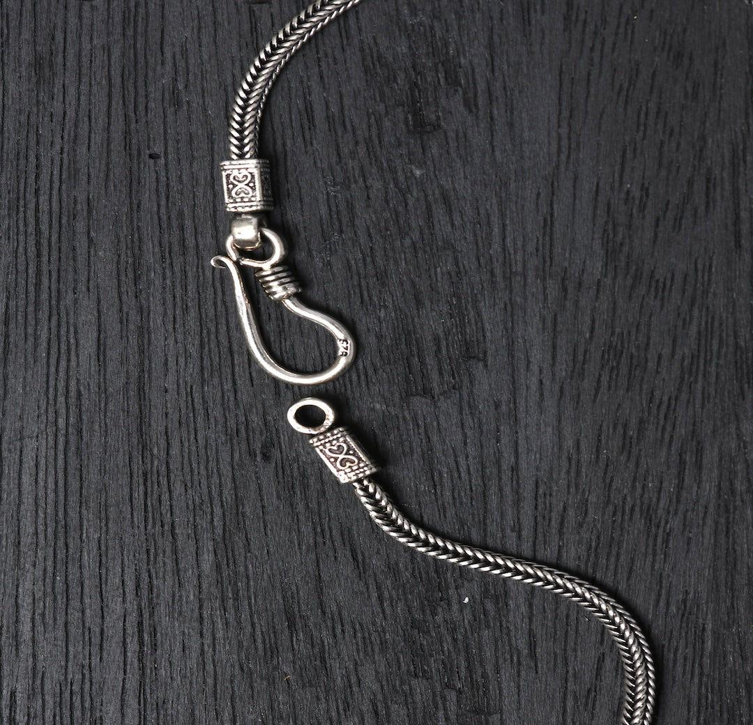 Silver Oxidised Chain