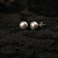 Ash Grey Pearl Studs (12mm)
