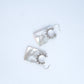 Mother-of-Pearl Rectangle Hoops