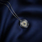 Flying Saucer Silver Zircon Necklace