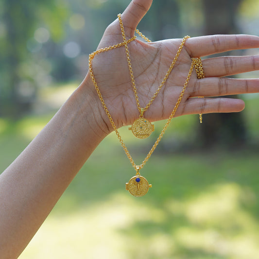 Golden Scorpio Nakshtra Photo Locket