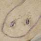 Delicate Amethyst Necklace With Drop Earrings