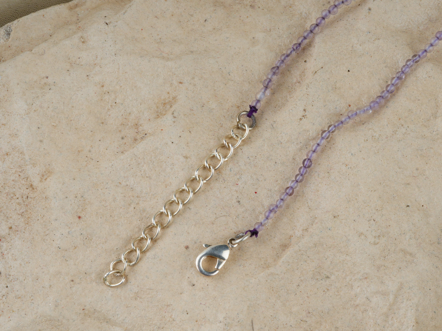 Delicate Amethyst Necklace With Drop Earrings