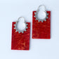 Perfect Geometry in Red Earrings