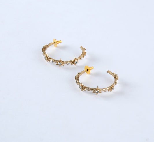 Twinkling Star Hoops