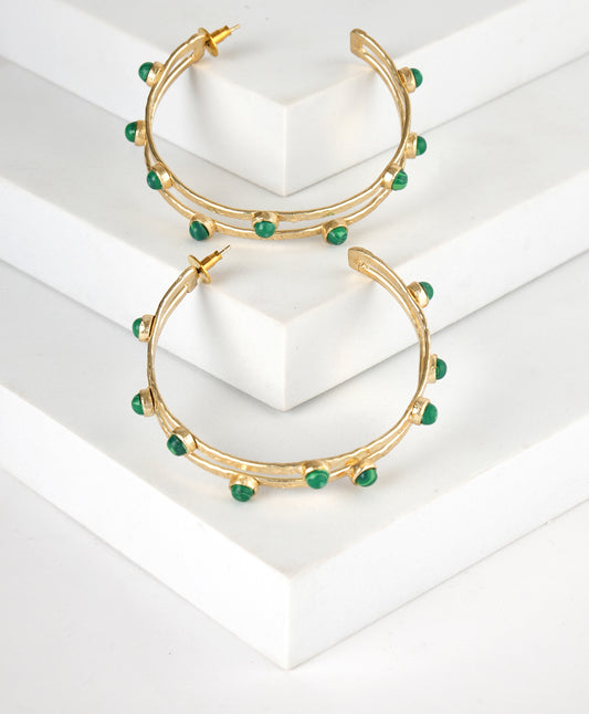 Malachite Statement Hoops