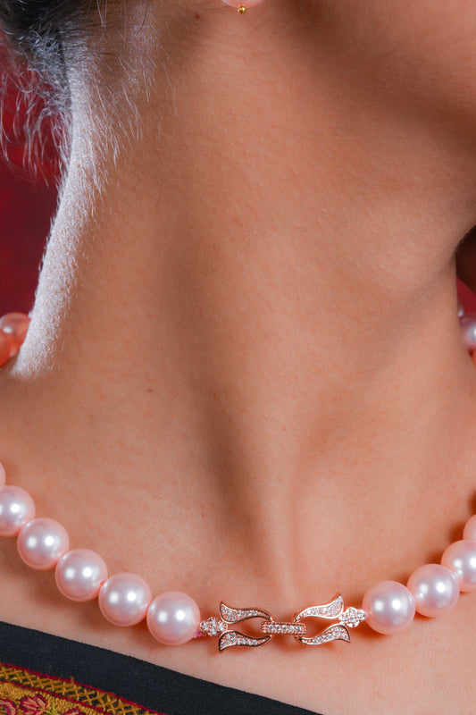 Pink Candy Pearls Necklace