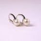 Marcasite Pearl Hoop Earrings