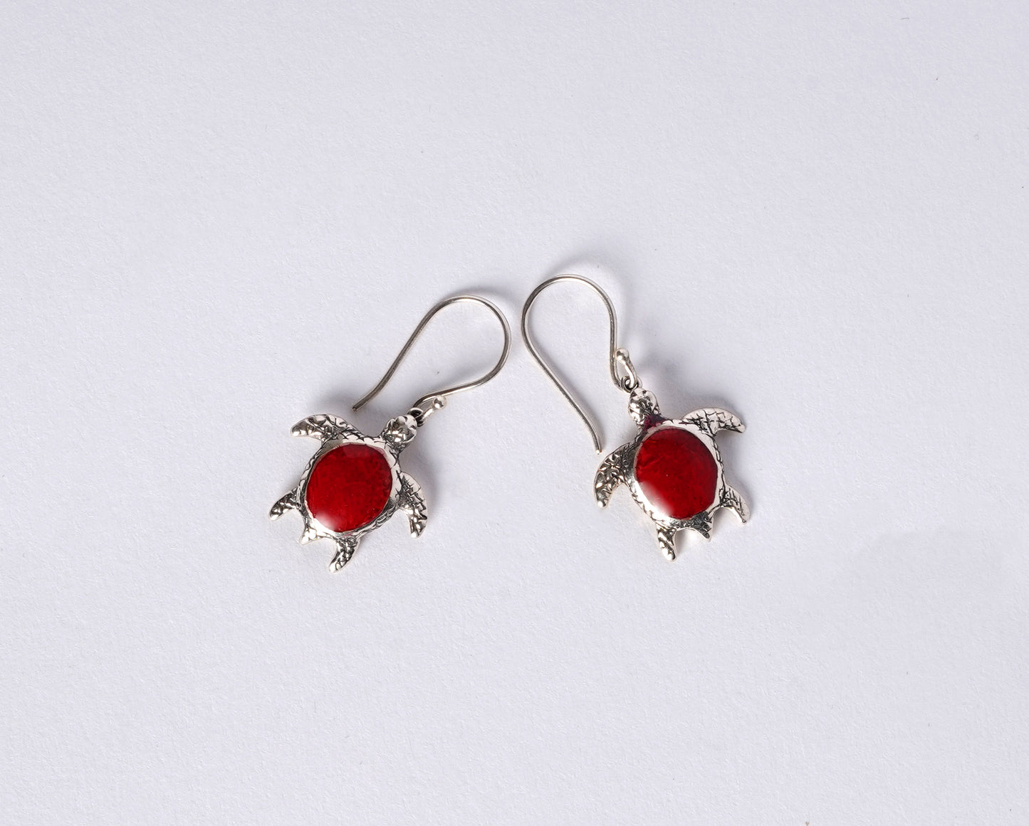 Red Turtle Earrings