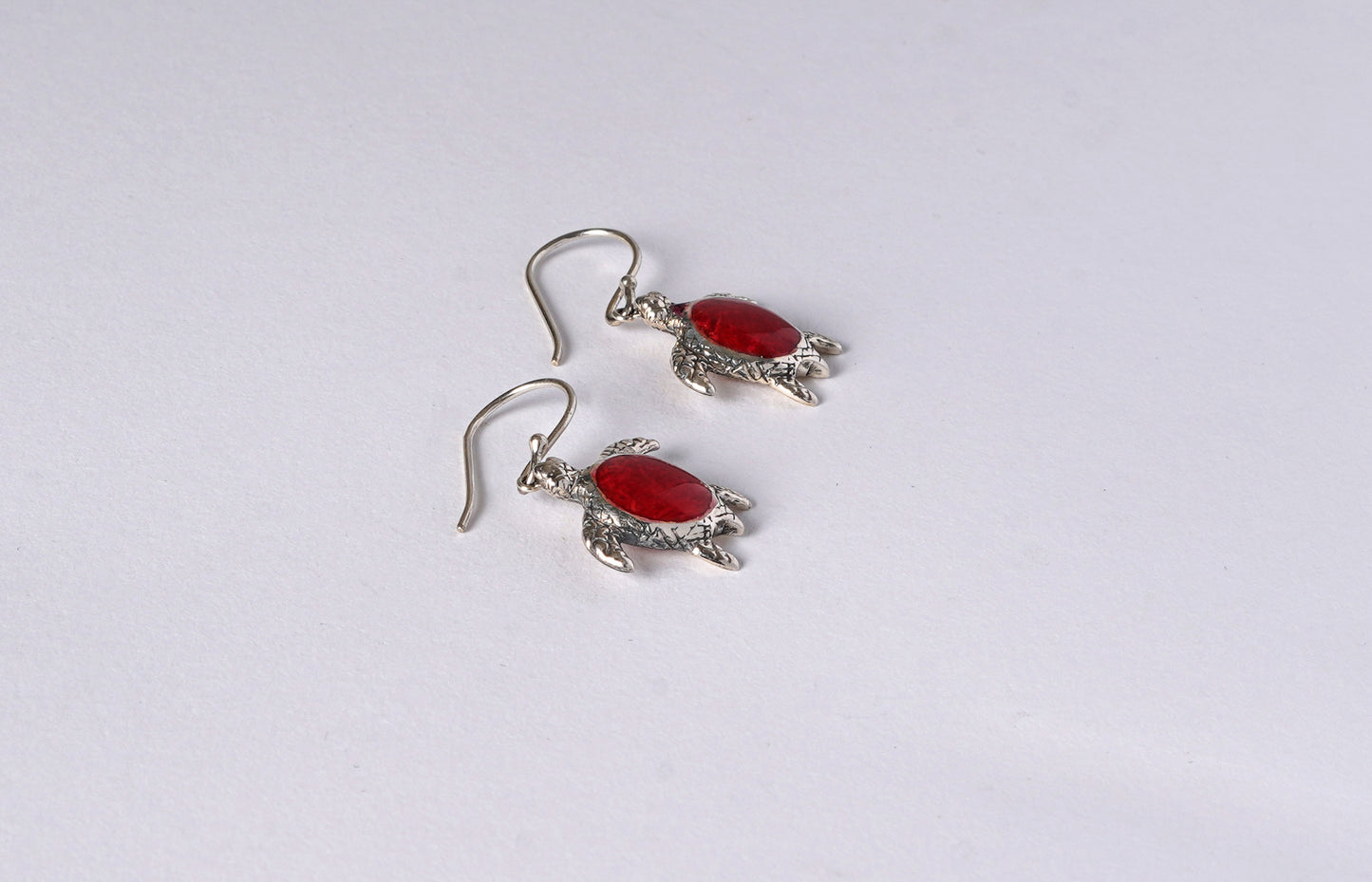 Red Turtle Earrings