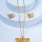Beautiful Wings Gold Plated Butterfly Necklace Set