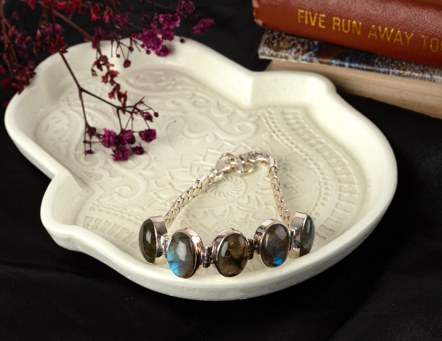 Labradorite Love Silver Bracelet