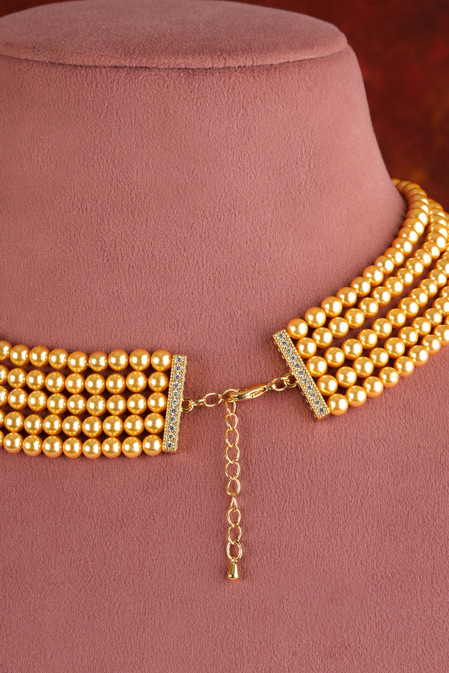 Golden Vibes Pearl Cocktail Necklace