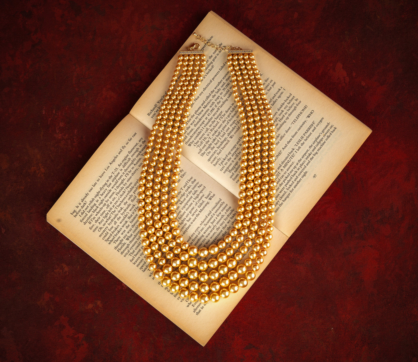 Golden Vibes Pearl Cocktail Necklace