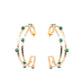 Malachite Choker with Hoops