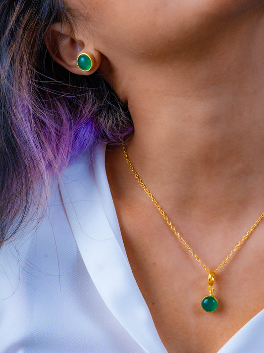 Green Onyx Charm Set