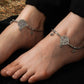 Silver Floral Anklet