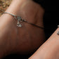 Silver Floral Anklet