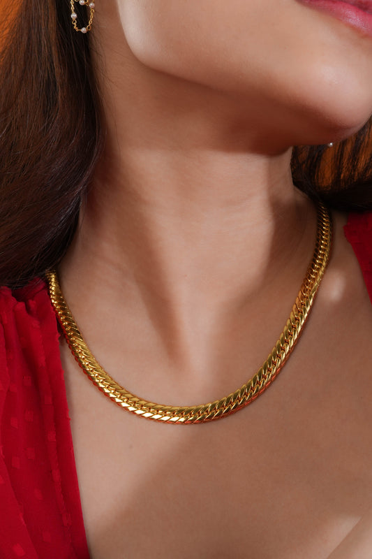 Gold Weave Luxe Chain Necklace