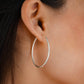 Silver Oval Hoops