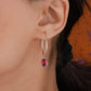 Ruby Red Drops In Silver Rings
