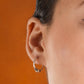 Ethnic Ball Silver Hoops