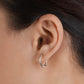Silver Twisted Mini Hoops